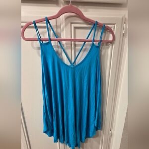 Zeagoo Women's Vibrant Blue Flowy Tank Top ~ Size Small